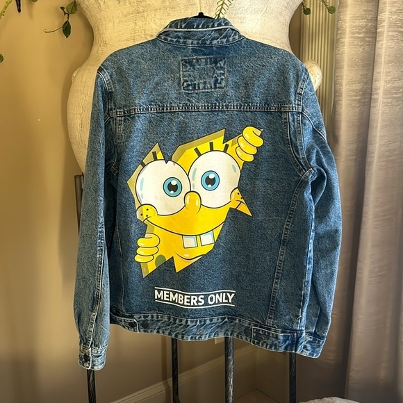 Members Only Jackets & Blazers - Members only x Nickelodeon SpongeBob Jean jacket